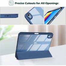SBDBNProCase For IPad A16 11th Generation 11 Inch 2025 10th Generation 10.9 Inch 2022 Case With Pencil Holder Hybrid IPad 11 10 Case With Clear Back Supports Auto Wake Sleep Navy15hd - Navy - View 8