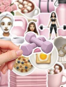 50pcs GYM Girl Stickers Tablet Fun Decorative Decals