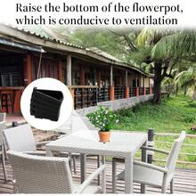 12 PCS Pot Feet For Outdoor Planters Plant Pot Feet Invisible Flower Pot Risers Toes Plant Risers For Pots Outdoor Prevent Stains And Water Damage Black - Black - View 6