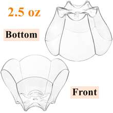 10/25/30/50 Piezas Vasos de postre mini de 70ml de plástico transparente para fiesta, yogur, parfait, pastel de queso, pudín, gelatina y aperitivos