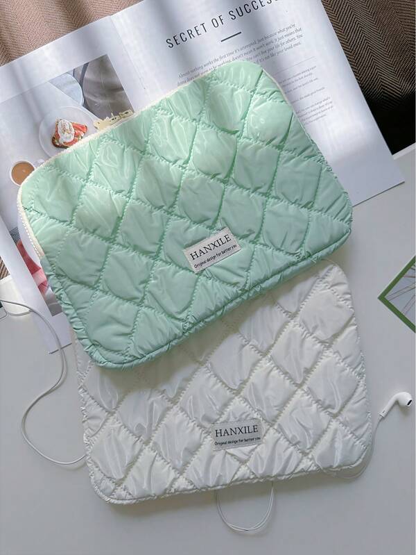 1PC Korean Designer Original Dreamy Bubble Plaid Computer Bag, Lightweight, Waterproof And Shock Resistant, Suitable For 10 To 15.6-Inch Computers/Tabletsback To School School Stuff Bag For School Work Laptop Bag For Women Mac Book Case