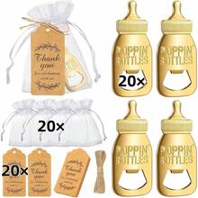 80 Pcs Sets Baby Shower Favors Bottle Opener, Baby Shower Party Favors Opener, Baby Shower Favors For Guests, Baby Shower Return Gifts For Guest, Baby Shower Party Favors For Girl/Boy Keychains Boys And Girls - Gold - View 7
