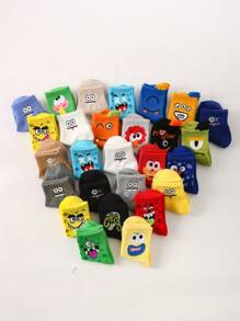 30/20 10/5 Pairs Kids Socks, Boys/Girls Autumn/Winter & Spring/Summer, Letter & Number Graphic, Soft, Breathable, Comfortable, Cute, Casual, Sports, Suitable For Back To School, Vacation, Holidays, Gifts, Random Color & Style