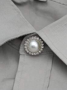 1/2/4pcs Rhinestone Button Covers For Women, Crystal Button Covers, Detachable Clip On Button Covers, Crystal Fancy Buttons For Clothing, Button Snaps With Pliers Press For Dress Suit Tux Shirt Accessories, Lead Color - Multicolor - View 10