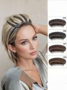 1 Stück Haar Volumen Kamm - Unsichtbarer Wurzellifter, geeignet für hohe Krone, dicke Clip-in Extensions (schwarz/braun), Styling flauschige Einsätze, geeignet für Pony und hohe Dutt, ideal für Hochzeiten, Dates und den täglichen Gebrauch, 3 Sekunden hohe Krone (optische Erhöhung um 3cm), Erste-Hilfe-Artefakt (Retter für fettiges/flaches Haar), Haarklammern, Haarspangen