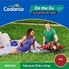 Coolaroo On-The-Go Elevated Dog Bed - Foldable Pop-Up Travel Dog Bed With Breathable, Moisture-Resistant Fabric, Carry Bag Included, Lightweight & Portable, Emerald Green, Standard - Red - View 6