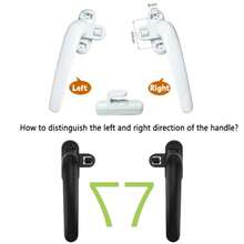 Manija de ventana universal con bloqueo manual y cerraduras, manija de  para niños para ventanas de doble acristalamiento, manijas de puerta giratorias - Izquierda blanca - Ver 6