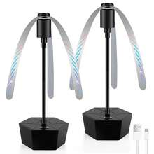 2 包桌面驱蝇风扇，便携式电池供电驱蝇风扇，室内外驱蝇风扇，带全息叶片的桌面驱蝇风扇，适用于野餐、派对、餐厅、厨房和烧烤，两种款式可供选择：可充电和电池供电（黑色） - 黑色 - 查看 13