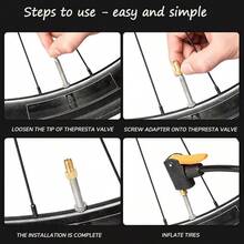 4Pcs Bicycle Valve Stem With Seal Gold-Colored Brass Construction Suitable For Mountain Bike And Tubeless Tires Easy Installation Secure Grip Design - Multicolor - View 5