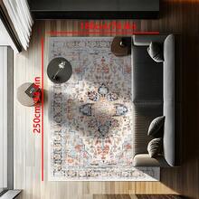 1pc Premium Vintage Bohemian Style Area Rug, 800g Fine Wool + TPR Washable Bottom, Retro Floral Striped Pattern, Soft Plush Rectangular Carpet, Suitable For Outdoor, Entrance, Living Room, Bedroom, Laundry Room, Bathroom, Game Room, All Season, Large Size Home Decor - Multicolor - View 12