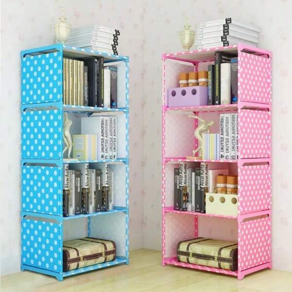 Librero Organizador Estantería Mueble Estante de Tela con 2 Cubos 026-1, Almacenamiento, Decoraciones, Espacios de trabajo