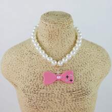 Colliers élastiques pour animaux de compagnie (chats et chiens) de petite et moyenne taille avec des décorations de diamants, arcs, étoiles, lune et perles. Accessoires décoratifs magnifiques pour chiots et chatons