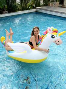 2 Packs Flamingo, Little Yellow Duck Pool Floating Bed, Inflatable, Floating Row, Buy One Get One Free, Delivery Pump, Fun Beach Floating Bed, Inflatable Pool Pipe, Party Balloon Play, Lake Beach Floating Bed Swimming Ring, Summer Pool Raft Recliner, Suitable For Adults, Suitable For Summer Gifts