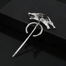 1 件电影/电视主题狼头和龙设计胸针，合金配件背包，适用于学校办公室配件衬衫夹克珠宝圣诞节万圣节秋冬配饰，适合青少年、青年、男士、休闲、户外、运动、度假、毕业礼物、生日、日常穿着衣服别针有趣可爱的教师礼物 - 彩色 - 查看 12