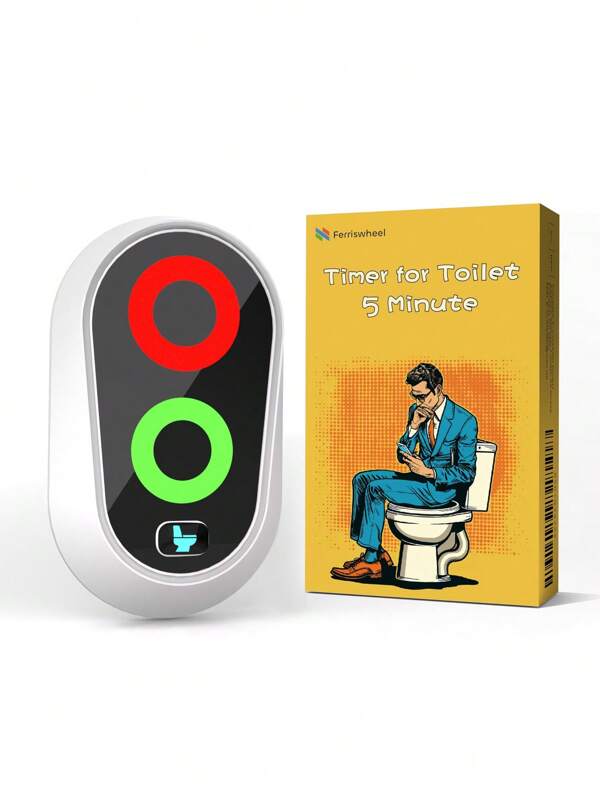 Temporizador de baño de 5 minutos, gestione el tiempo que usa el baño, regalo divertido para el Día de la Madre, regalo novedoso para el Día del Padre, cumpleaños y graduación, temporizador impermeable con luz