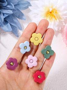 Bộ cắt đất sét polymer hình hoa đơn giản thanh lịch, Bộ cắt đất sét thiết kế chi tiết rỗng để làm đồ trang sức DIY, Bộ có thiết kế hoa và phần giữa rỗng, Không cần nguồn điện - Máy cắt đất sét polymer - Xem 5