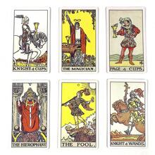 1 Juego de Cartas de Tarot Originales de 1909, Cartas de Tarot para Oráculos y Deleites Espirituales, Juego de Mesa del Destino, Para Principiantes - Mostaza Amarilla - Ver 5