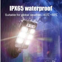 Luces solares LED potentes, luces de sensor de movimiento activadas por humanos actualizadas, luces de pared para calle, jardín, patio con 3 modos de iluminación, luces LED impermeables de alto lumen para porche y pared exterior