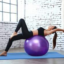 1 个大号瑜伽球，适用于室内瑜伽、平衡训练、加厚、防爆、表面光滑瑜伽球、健身球、孕妇分娩球、成人舞蹈平衡训练器 - 彩色 - 查看 3