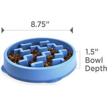 Outward Hound Fun Feeder Slo Bowl, Slow Feeder Dog Bowl, Medium/Mini, Turquoise - 藍色 - 查看 7