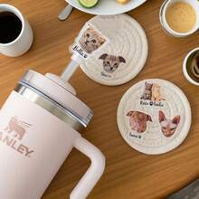 1pc Custom Accessions Pet Straw Topper,Custom Photo,Personalized Straw Topper,Gift For He She- Custom Photo Straw Topper- Ideal Cup ID Accessories Personalized Straw Cover Compatible With Stanley Cup 30 40 Oz - Multicolor - View 4