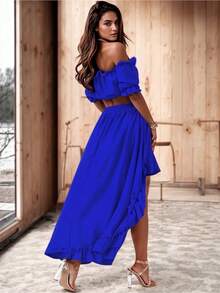 Women Two-Piece Outfits - Blue - View 2