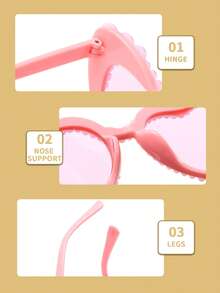 1pc心形ins桃心款轻奢简约镶嵌仿珍珠，ins经典派对多巴胺手工双排珍珠钻石拍照派对生日节日婚礼配饰夏日海滩篝火派对，礼物，复古街头风，开车，防晒，户外旅行，派对，舞台表演旅行配饰沙滩遮阳伞情人节，