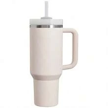 1 Piece, Compatible With Stanley Cup 40 Oz Stainless Steel Tumbler With Handle And Straw, 40oz Large Capacity Double Wall Vacuum Insulation Thermal Hot And Cold Beverages Flask Water Bottle For Home, Office And Outdoor Activities Camping,Ideal For Christmas(The Cleaning Brush And Straw Can Be Purchased Separately)
