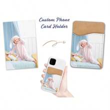 1PC Custom Phone Wallet, Aux Leather Phone Wallet Sublimation Blanks Faux Leather Card Holder For Back Of Phone |White Faux Leather Card Wallet Sleeve, Credit Cards/ID Card Holder, Gift For Family, Friends, Teachers, Father, Mother - Multicolor - View 3