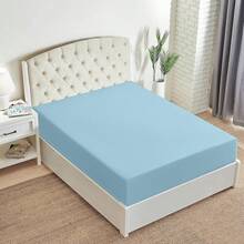Mellanni King Fitted Sheet - Iconic Bedding Sheets With Up To 16 Inch Deep Pocket - Soft & Cooling - Fade & Stain Resistant - 1 PC (King, Light Blue) - Blue - View 8