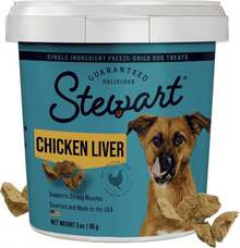 Stewart Single Ingredient Freeze Dried Raw Dog Treats, Chicken Liver, 16.8 Ounce Value Size Resealable Tub, Training Treats Or Meal Topper For All Size Dogs, High Protein, Grain-Free, Gluten-Free - Chicken Liver - 查看 1