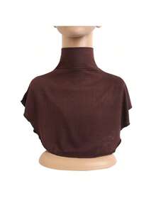 1件女士腈纶针织高领罩衫，时尚配饰，圣诞装饰连衣裙