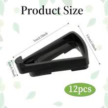 12 PCS Pot Feet For Outdoor Planters Plant Pot Feet Invisible Flower Pot Risers Toes Plant Risers For Pots Outdoor Prevent Stains And Water Damage Black - Black - View 2