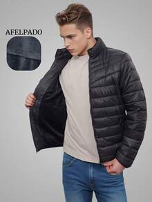 Chamarra para Hombre Tipo Puffer HPC Polo Afelpado Abrigadora, Casual, Básica, Sin Gorro, Estilo Juvenil y Moderno, Ideal para Invierno o Clima Frío - Negro - Ver 5