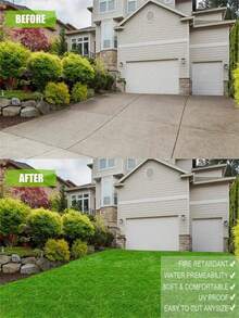 1 块人造草坪，逼真的室内外花园阳台装饰景观合成假草宠物地毯