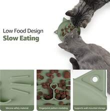 Coomazy Large Silicone Slow Feeder Dog Bowls, Interactive Puzzle Toy Pets Food Training, Keeps Dogs Busy, Prevents Puppy Overeating (Dark Green, Large: 3.2Cup) - 粉紅色/綠色 2 件 - 查看 4