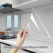 1 件 118 英寸/卷塑料静电墙面保护膜，加厚自粘防水防霉厨房橱柜衬垫，可修剪 [实际产品更薄] - 彩色 - 查看 9