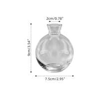 1 pieza de Jarrón de cristal de flor transparente - Jarrones vintage hechos a mano para una sola rosa, centro de mesa para bodas, decoración para despedida de soltera, decoración minimalista del hogar, decoración de mesa (Decoración estética de sobremesa en miniatura)