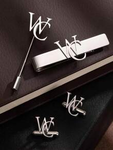 Spersonalizowane spinki do mankietów dla drużbów, broszka, spinka do krawata, spersonalizowane spinki do mankietów z inicjałami, prezenty dla drużbów, zaręczyny dla drużbów, prezenty dla drużbów, prezenty dla drużbów, ślubne spinki do mankietów dla pana młodego, dodatki odzieżowe, szykowna jesień, chłopak, dziewczyna, rodzina, przyjaciele, noworoczny glamour - Wielokolorowe - Zobacz 3