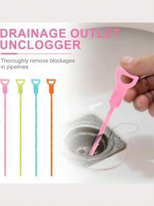 Brosse de débouchage pour tuyaux, balai de cheveux pour salle de bain, brosse de nettoyage d'évier, déboucheur de drain, nettoyant flexible, outil de retrait de bouchon de trou de vidange. Baguette de nettoyage anti-bouchage pour cuisine, cheveux, toilette et lavabo