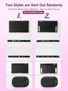 1 件黑色心形图案保护壳，兼容 2 (2025) / Switch NS / Switch OLED / Lite，适用于 Switch 第二代/Switch 主机配件，全套包括收纳袋、游戏卡盒、Switch 保护套，是 Switch 玩家的最佳礼物 - 彩色 - 查看 10