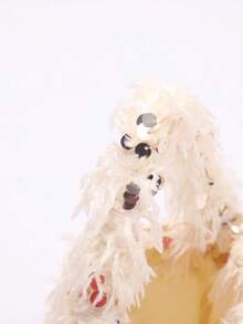 1 件优雅亮片装饰迷你手提包，闪亮简约女士晚间手拿包，适合派对和活动（迷你晚间包可容纳口红、手机和其他小物品）