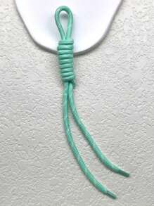 1 قطعة حبل متعدد الألوان مزدوج العقدة من البوليستر، مصنوع يدويا، إكسسوار DIY لحقائب، سلاسل الهاتف، ومعلقات المجوهرات