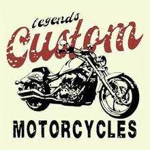 1pc Vintage Motorcycle Iron-On Stickers - Legends Motorcycles Design, Heat Press Decals For T-Shirts, Jeans, Hats, Bags, Pillows - Washable Polyester Transfers, DIY Customization, Mixed Colors, Motorcycle Stickers, Clothing Customization, Casual Style Decal, Easy Apply Decal - 白色 - 查看 4