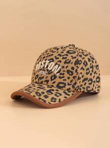 1 pieza Sombrero de pescador con visera para niños con estampado de leopardo, gorra de béisbol versátil para uso diario, adecuada como regalo para niños