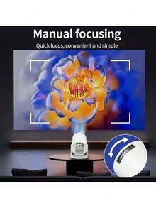 Portable HD Projector, Summer Party Projector,Suitable For Home Theater And Outdoor Camping,Compatible With TV, Computers, And Tablets,Upgraded 4K 1080P Projector 180°Rotatable Big Screen Movie Projector ,Enhancing Your Viewing Experience