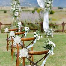 30pcs Large White Ribbon Bows, Suitable For Weddings, Receptions, Anniversaries, Halloween, And Christmas Anniversaries - Perfect For Gift Wrapping And Party Decoration - Multicolor - View 8