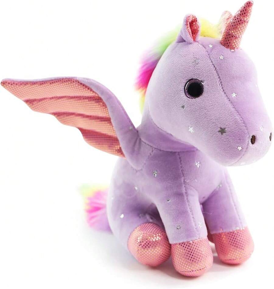 Sew Butiful 8 Inch Stuffed Animals, Cute Toys Girls,Unicorns Birthday Gifts Soft Plush Toys Set, Toddler, Girls, Kids,Decor (Purple)Plush Toy - Màu tím - Xem 1