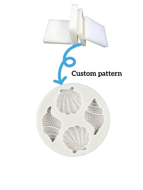 1pc/ Customized Marine-Style Shell And Conch-Shaped Chocolate Silicone Mold, Sea Shell Figurine Clay Soft Pottery Cake Decorative Accessories