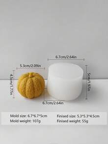 1pc Pumpkin Series Silicone Molds - Halloween-Themed Silicone Molds, Suitable For Making Handmade Scented Candles, DIY Handmade Ornaments, Indoor Ornaments, And Halloween Gifts. It Has High Heat Resistance And Can Be Made Multiple Times. After Being Made, It Can Be Used As A Halloween Decoration.